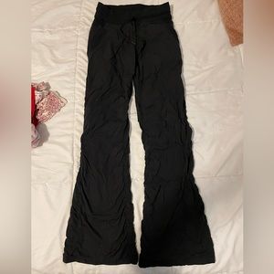Lululemon black pants with flare leg size 6